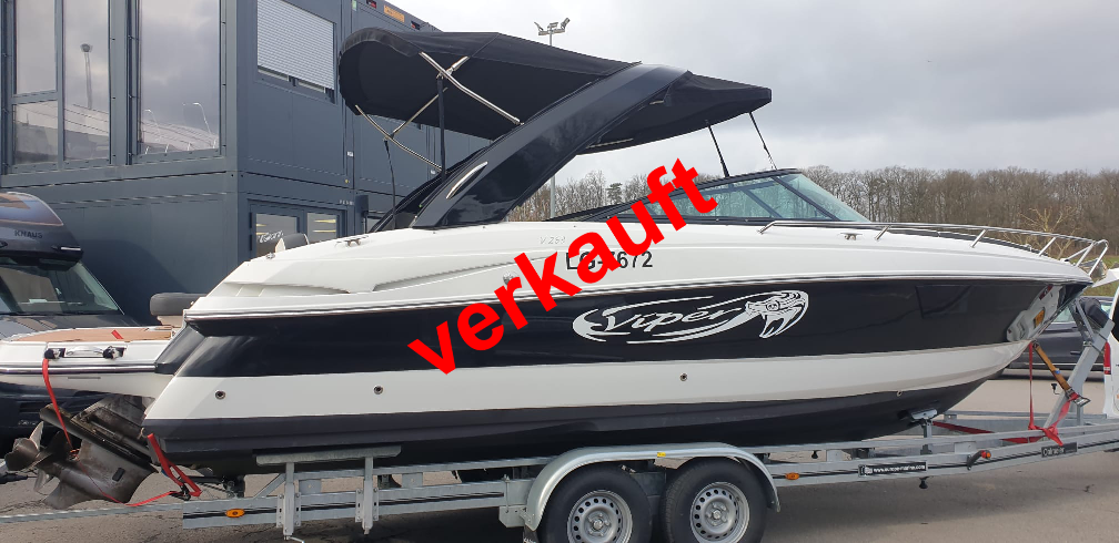 Seitenansicht Trailerboot Viper mit Schriftzug verkauft