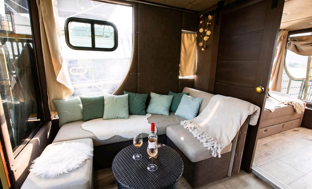 Hausboot im Vintage-Look - Wohnzimmer