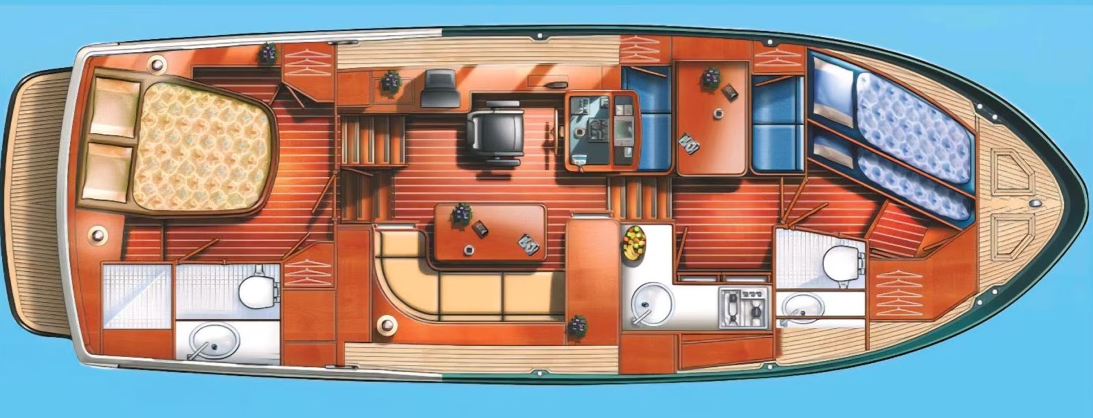 Linssen Grand Sturdy 380 AC bei Mosel-Yachting - Grundriss