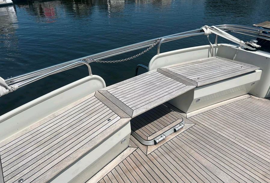 Linssen Grand Sturdy 380 AC bei Mosel-Yachting - Ansicht Achterdeck