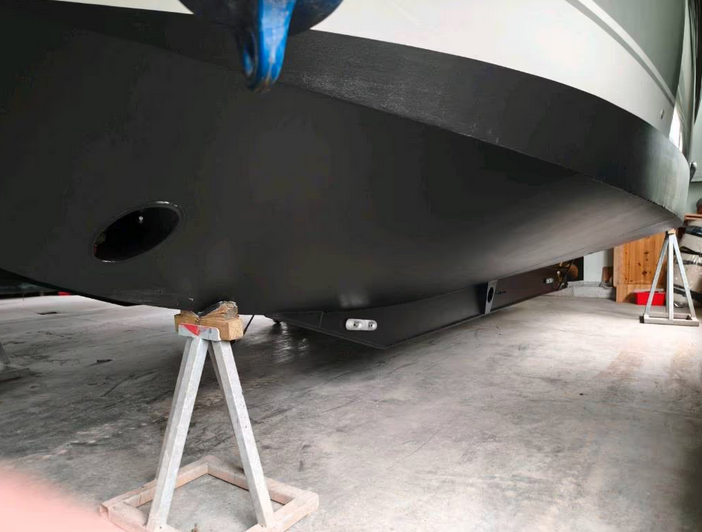 Linssen Grand Sturdy 35 SL AC hier mit frischem Antifouling